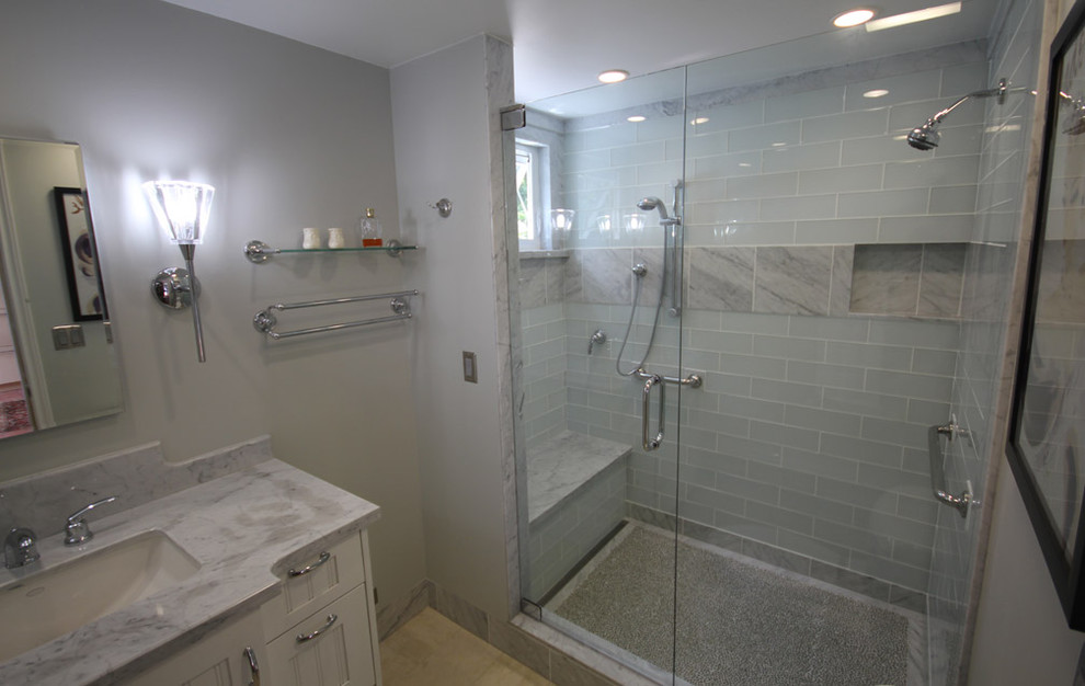 Showers with Benches Spaces Contemporary with Safety Senior Showers 