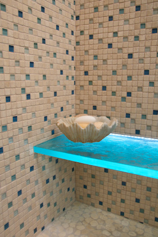 Showers with Benches Spaces Contemporary with None 