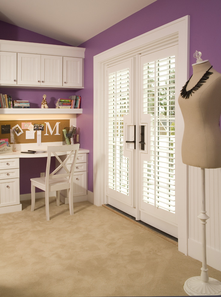 Shutters for French Doors Kids Traditional with Baseboards Beadboard Bookshelves Built