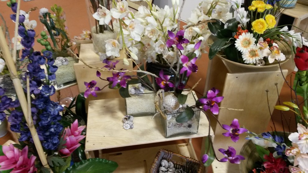 Silk Flower Arrangements Spaces Tropical with Addison Allen Artificial Flowers