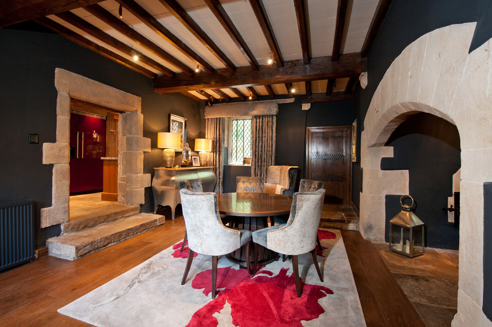Silver Leaf Furniture Dining Room Transitional with Dining Room Exposed Beams