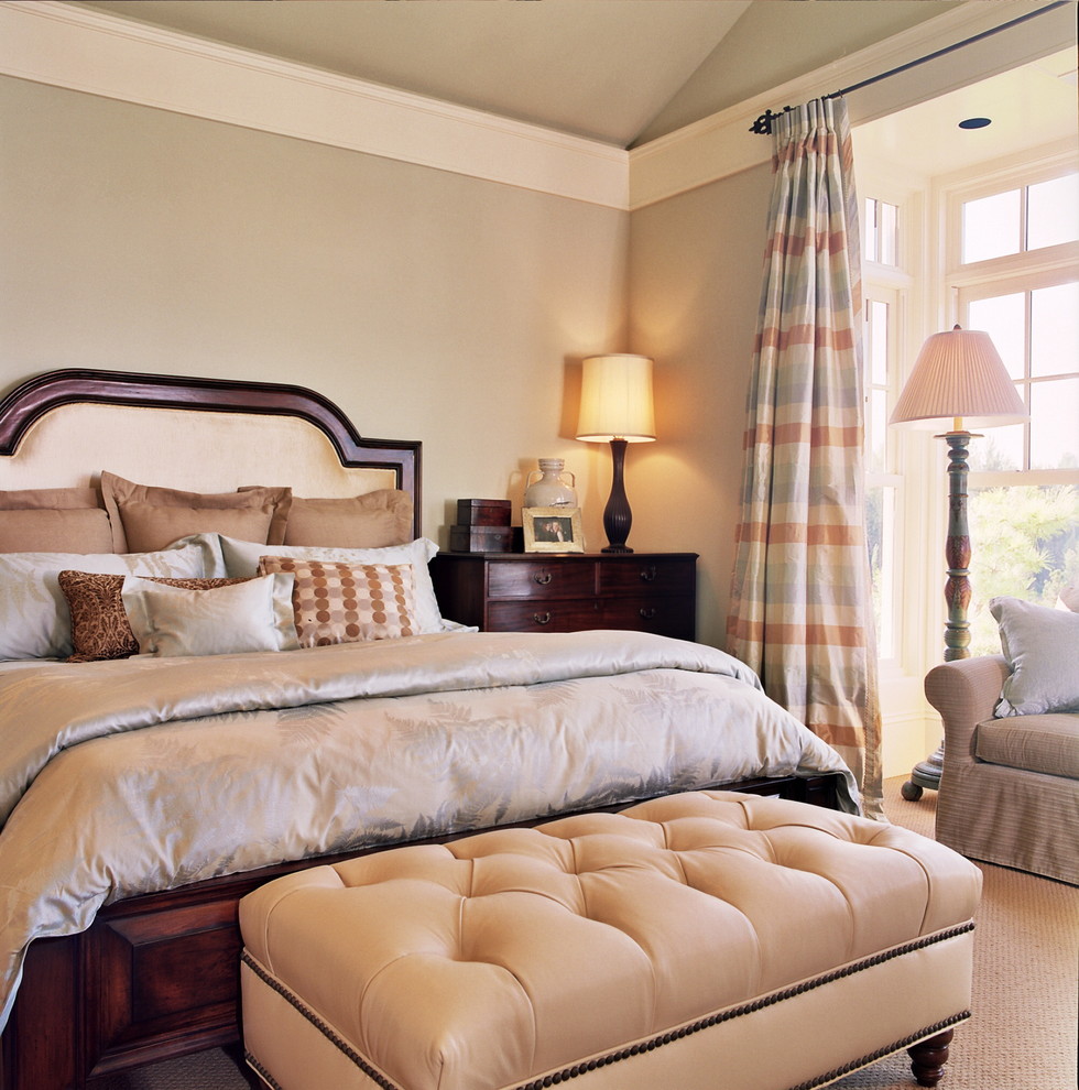 Simple Crown Molding Bedroom Traditional with Bay Window Crown Molding