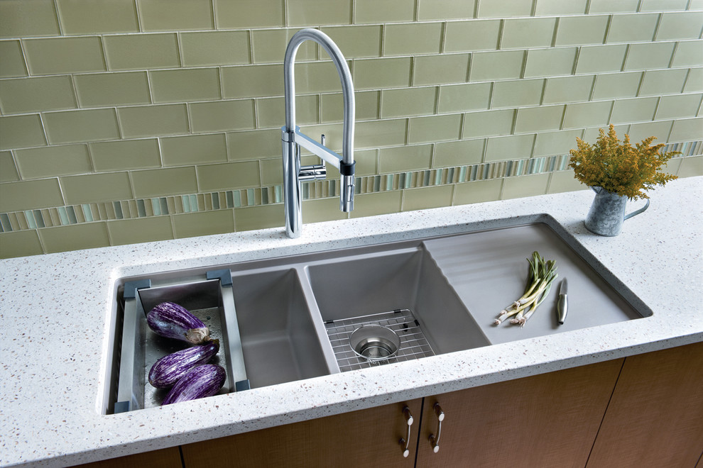 Sink with Drainboard Kitchen Modern with None 