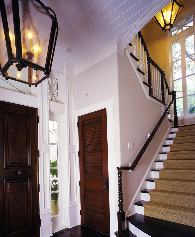 Sisal Stair Runner Staircase Tropical with None 