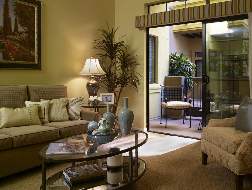 Sliding Door Valance Living Room Contemporary with Glass Coffee Table Tablescape