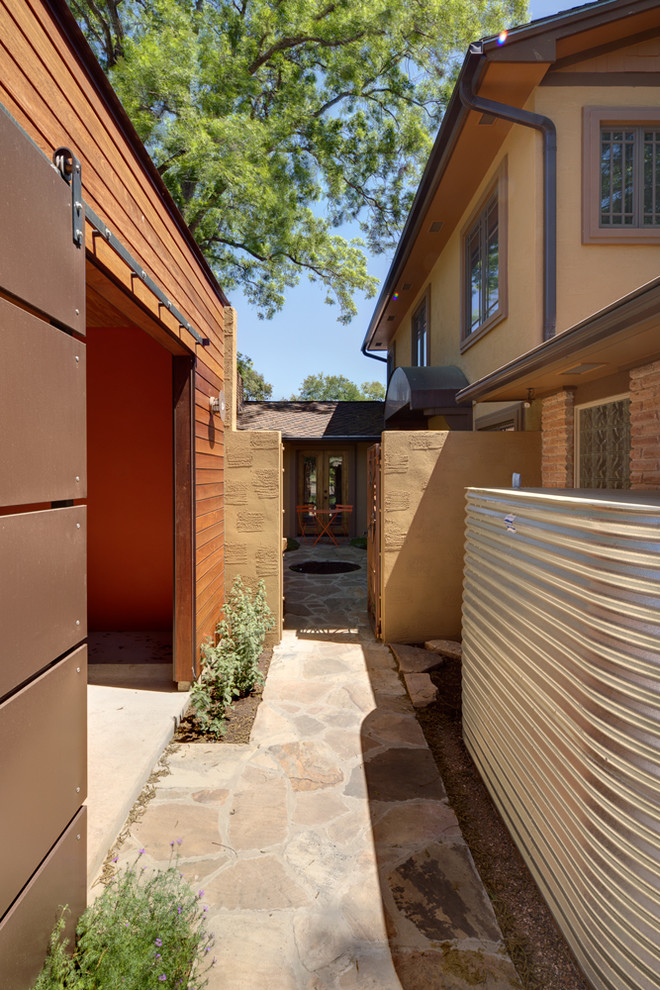 Sliding Garage Doors Spaces with Austin Cgs Courtyard Design
