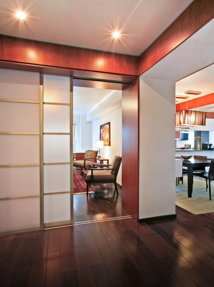 Sliding Interior Doors Entry Contemporary with Ceiling Lighting Dark Floor