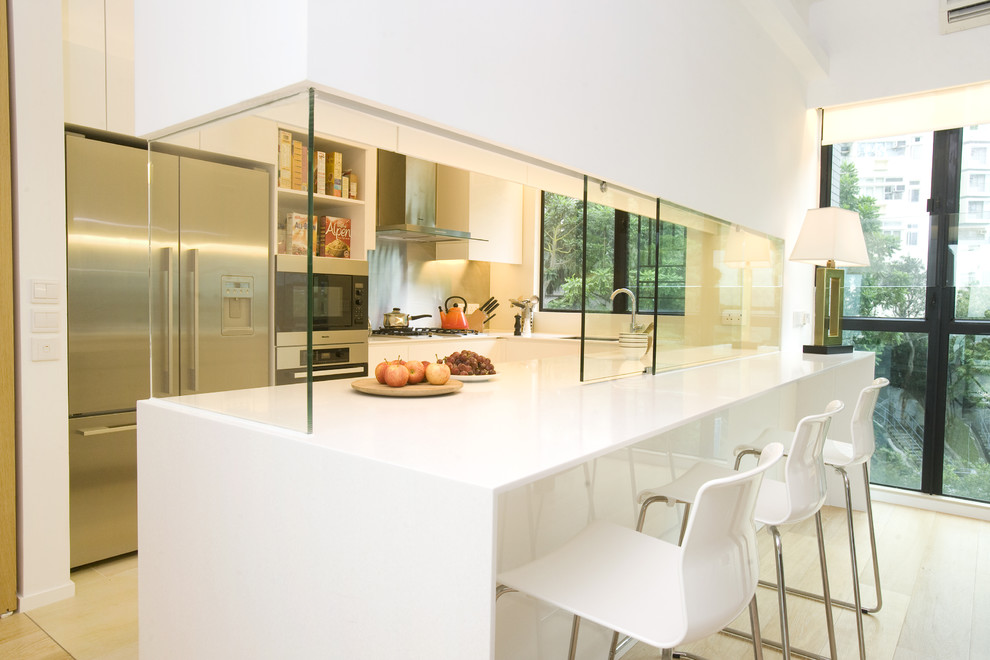 Sliding Wall Dividers Kitchen Contemporary with Cabinet Clifton Leung Cooking