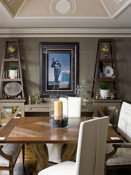 Slipcovered Dining Chairs Dining Room Eclectic with Arm Chair Cabinet Candle