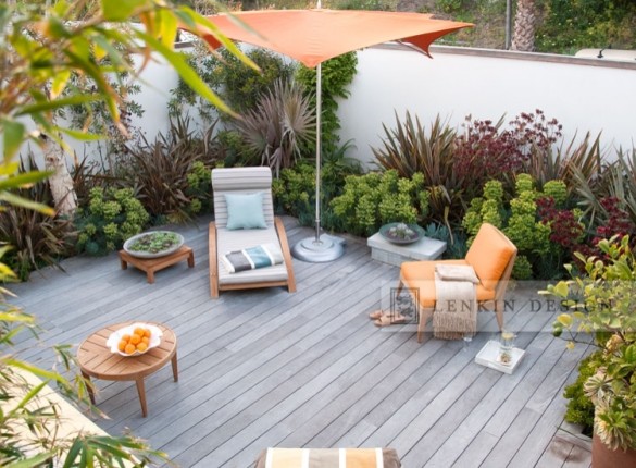 Small Backyard Decks Landscape Contemporary with Beach Deck Drought Tolerant