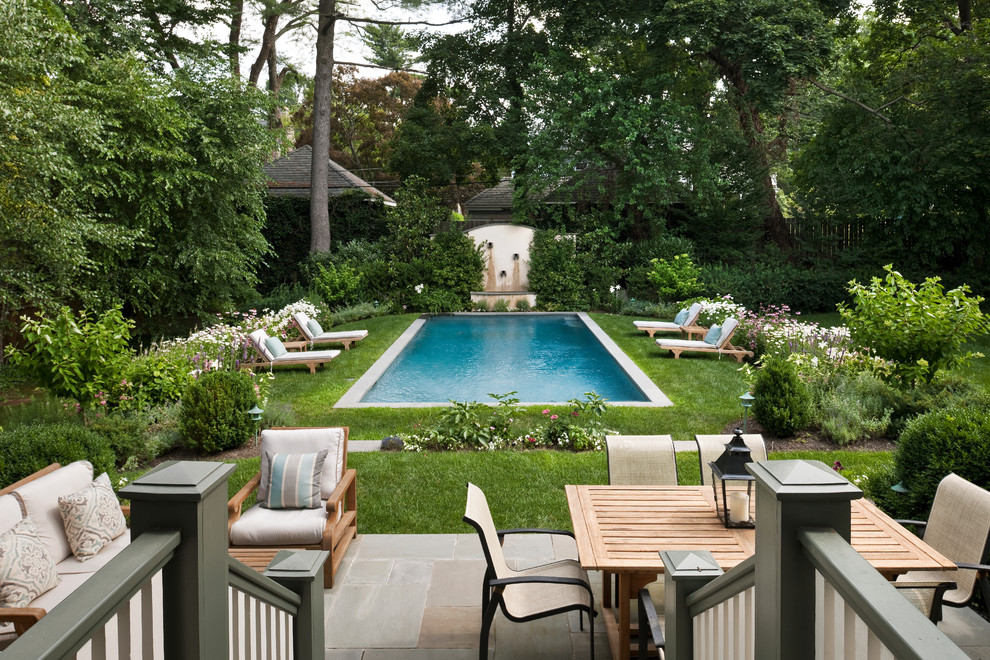 Small Backyard Pools Pool Traditional with Bluestone Patio English Garden1