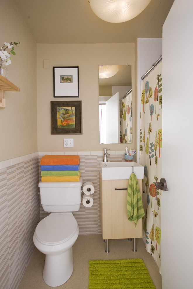 Small Bathroom Designs with Shower Spaces Eclectic with None 