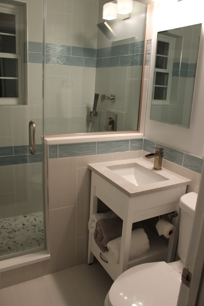Small Bathroom Renovations Bathroom Contemporary with Accent Tiles Bath Remodeling