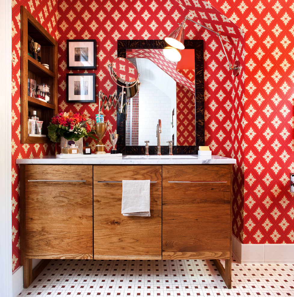 Small Bathroom Renovations Bathroom Eclectic with Built in Shelves Farrow Ball