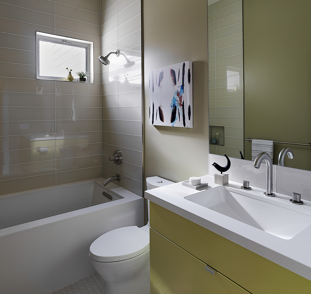 Small Bathroom Vanities Bathroom Contemporary with Bathroom Bathroom Mirror Beige