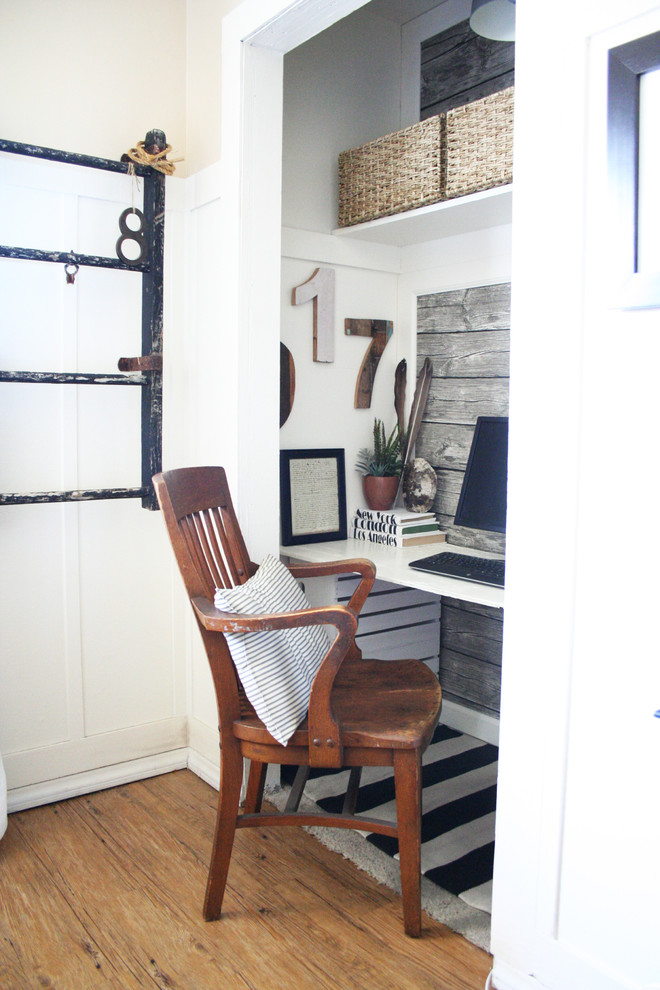 Small Closet Remodel Home Office Traditional with None 
