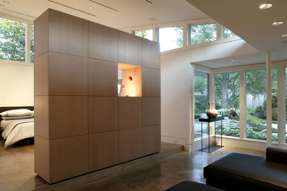 Small Console Table Bedroom Modern with Bay Window Ceiling Lighting