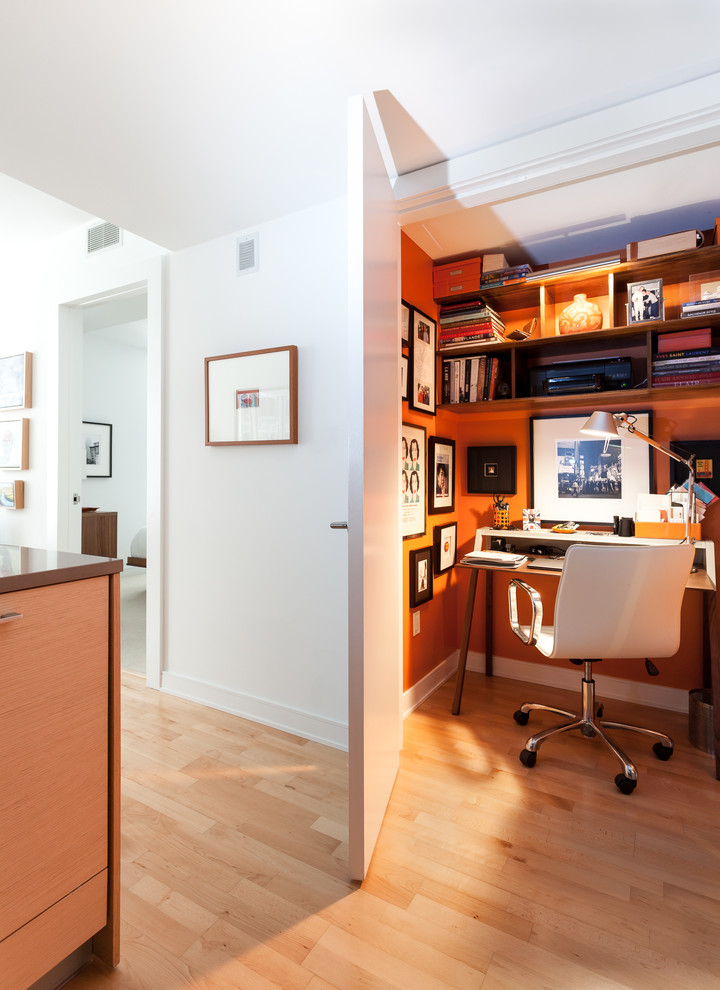Small Office Designs Home Office Contemporary with Closet Office Hidden Office