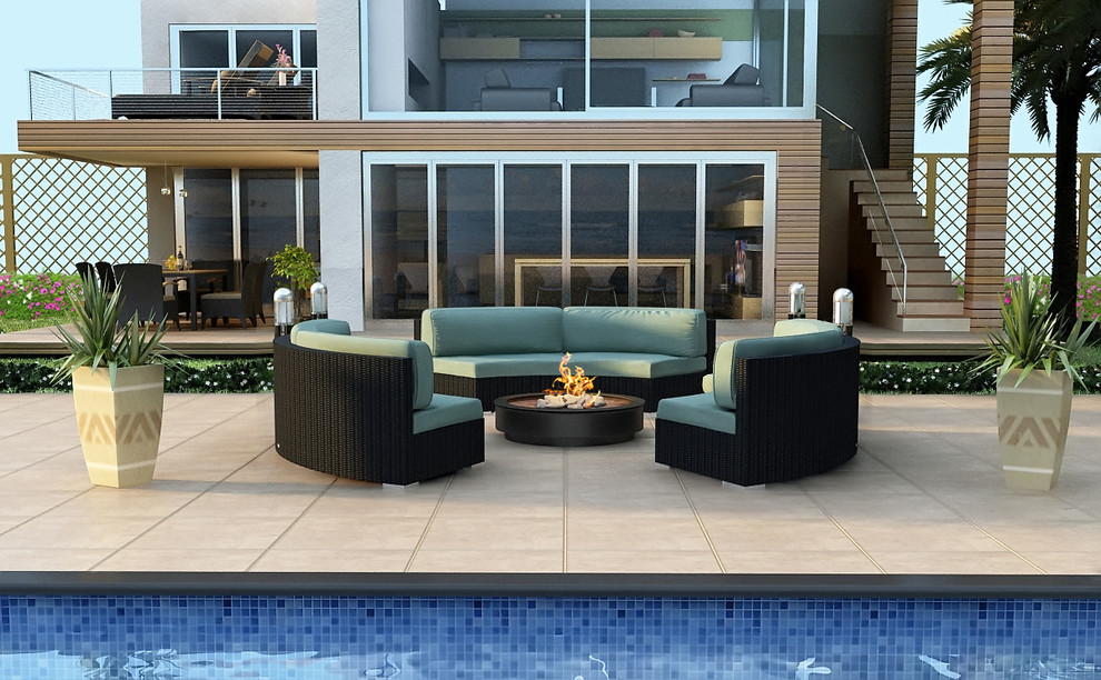 Small Sectional Sofa Patio Modern with All Weather Contemporary Contemporary