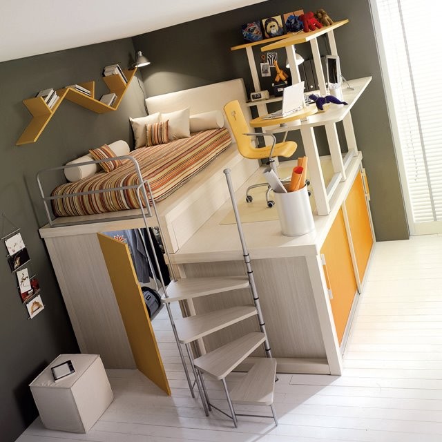 Small Spiral Staircase Kids Contemporary with None 