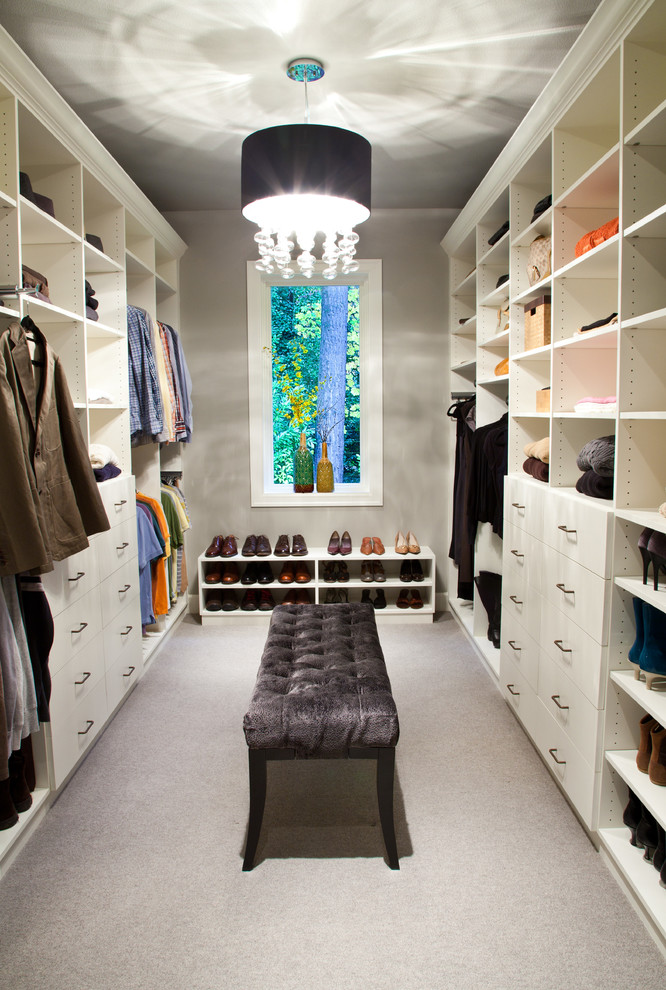 Small Walk in Closet Design Closet Transitional with Belt Racks Cedar Lining
