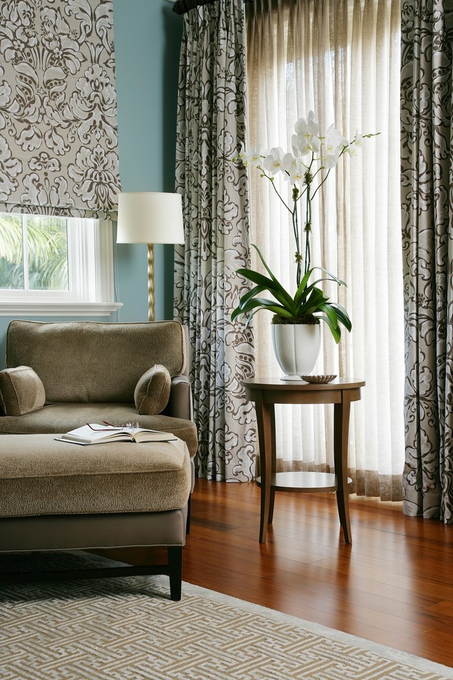 Small Window Curtains Bedroom Contemporary with Area Rug Blue And