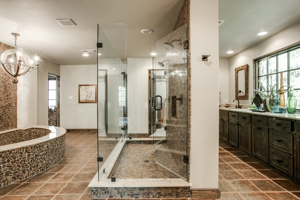Soaking Tubs for Two Bathroom Mediterranean with Bathroom Chandelier Chandelier Custom