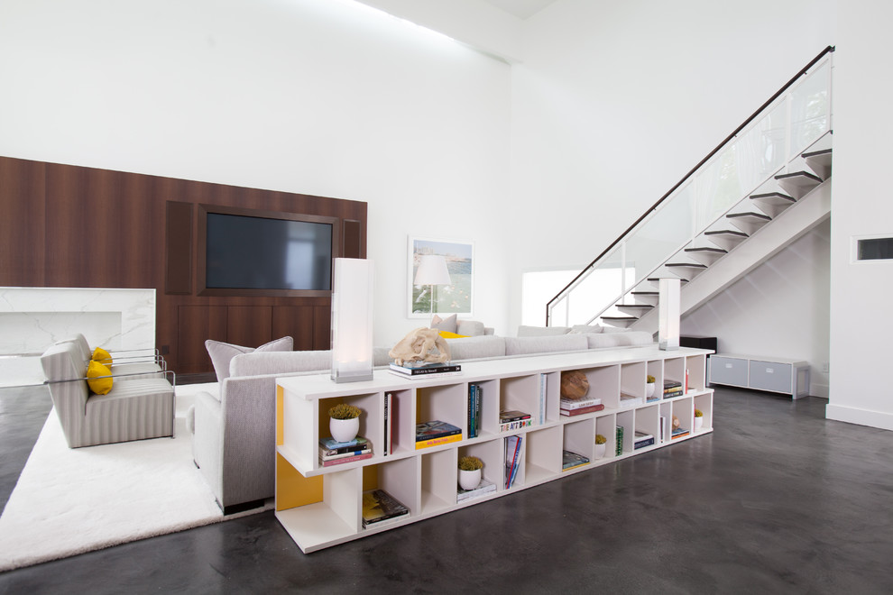 Sofa Table with Storage Living Room Contemporary with Accent Wall Armchair Bookshelf