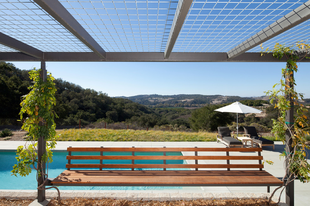 Solar Patio Cover Patio Farmhouse with Backyard Bench Climbing Plants