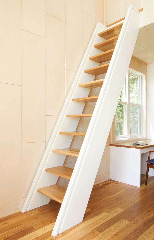 Space Saver Stairs Staircase Eclectic with Built in Desk Captains Ladder