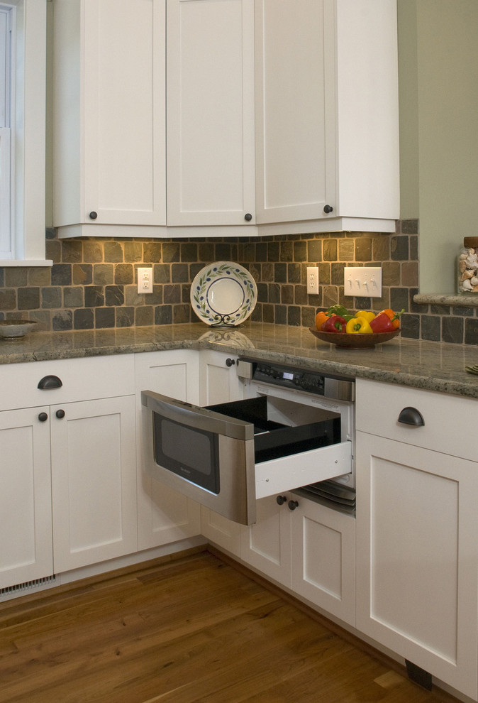 Space Saving Microwave Kitchen Eclectic with None 