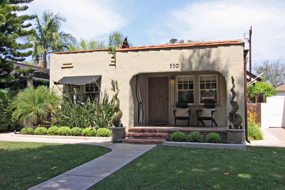 Spanish Kitchen Design Exterior Mediterranean with Brick Paving Entrance Entry