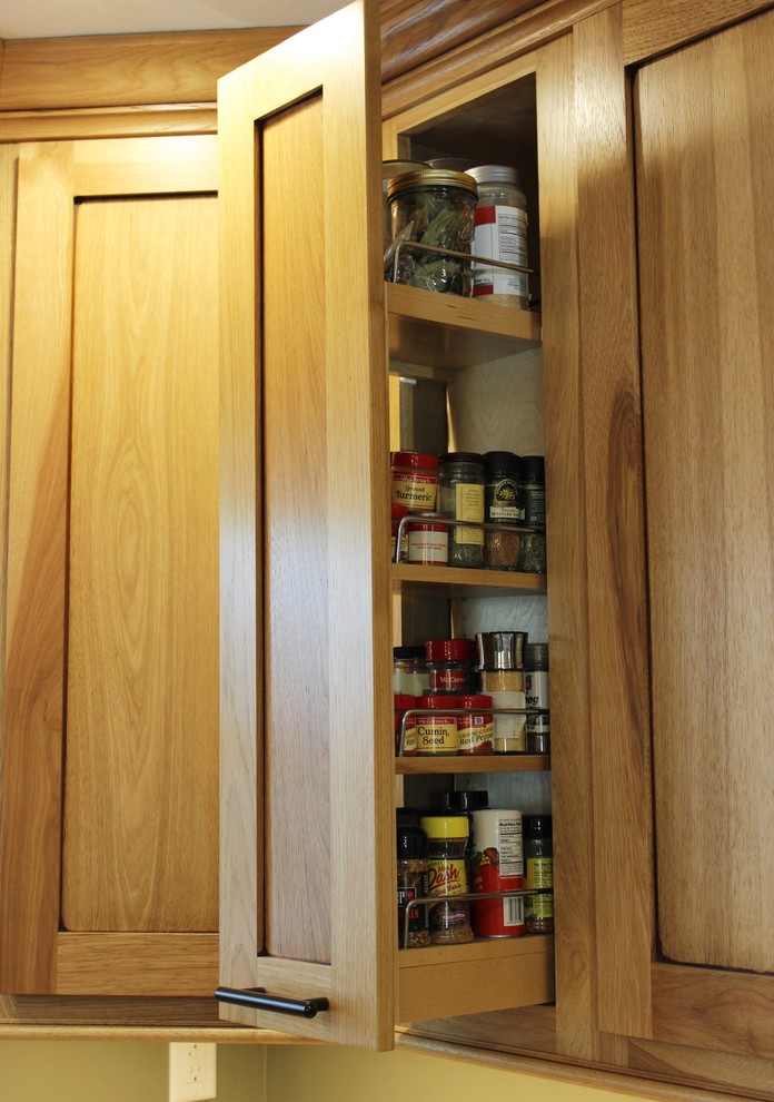 Spice Cabinet Pull Out Kitchen Transitional with Hickory Hickory Kitchen Kitchen