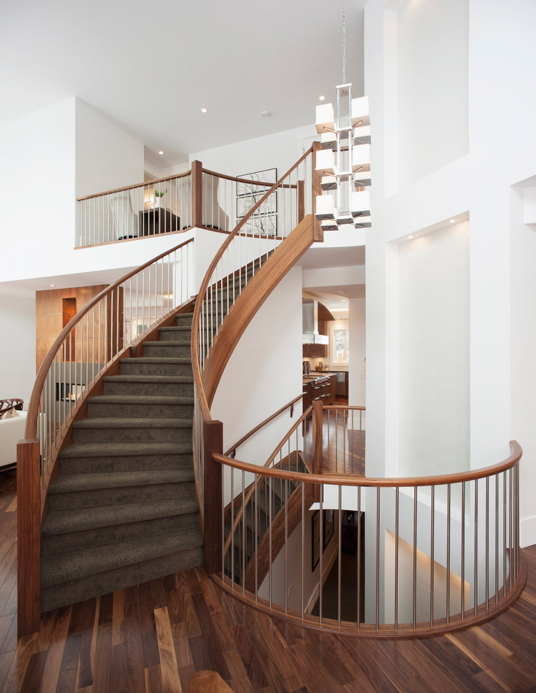 Spindles for Stairs Staircase Contemporary with Carpeted Stairs Chandelier Curved