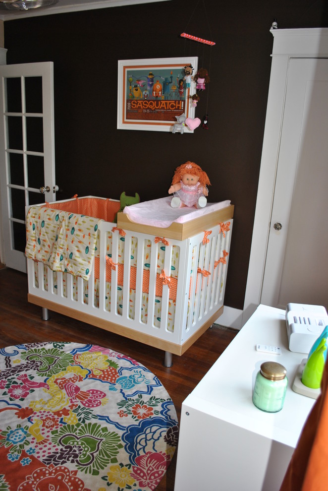 Spoling Changing Table Nursery Modern with Brown Walls Changing Table
