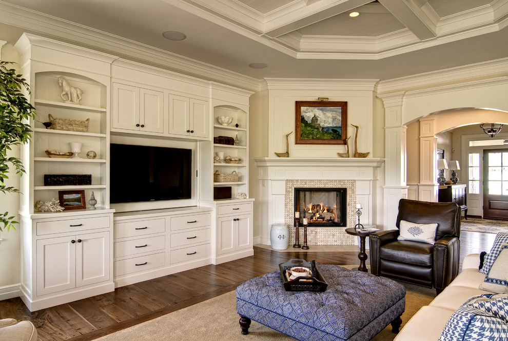 Square Ottoman Coffee Table Family Room Traditional with Arched Doorways Area Rug