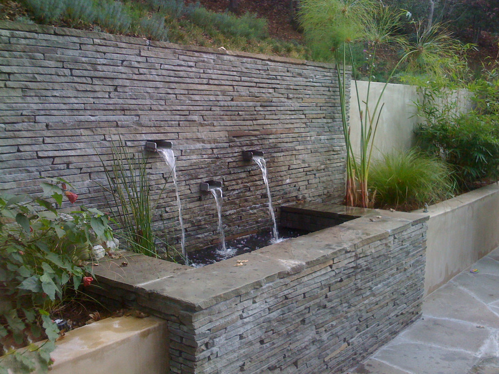 Stacked Stone Veneer Landscape Contemporary with None 