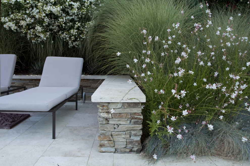 Stacked Stone Wall Landscape Mediterranean with None 