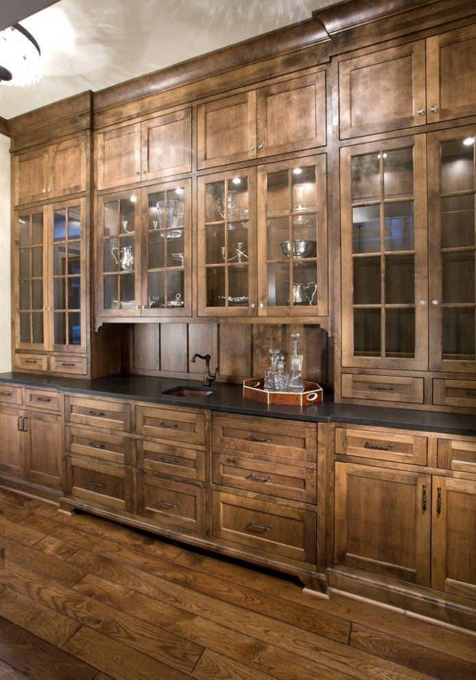 Stain Colors for Cabinets Kitchen Craftsman with Barware Butlers Pantry Dining