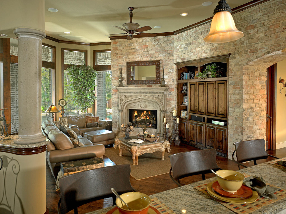 Stained Crown Molding Living Room Traditional with None 
