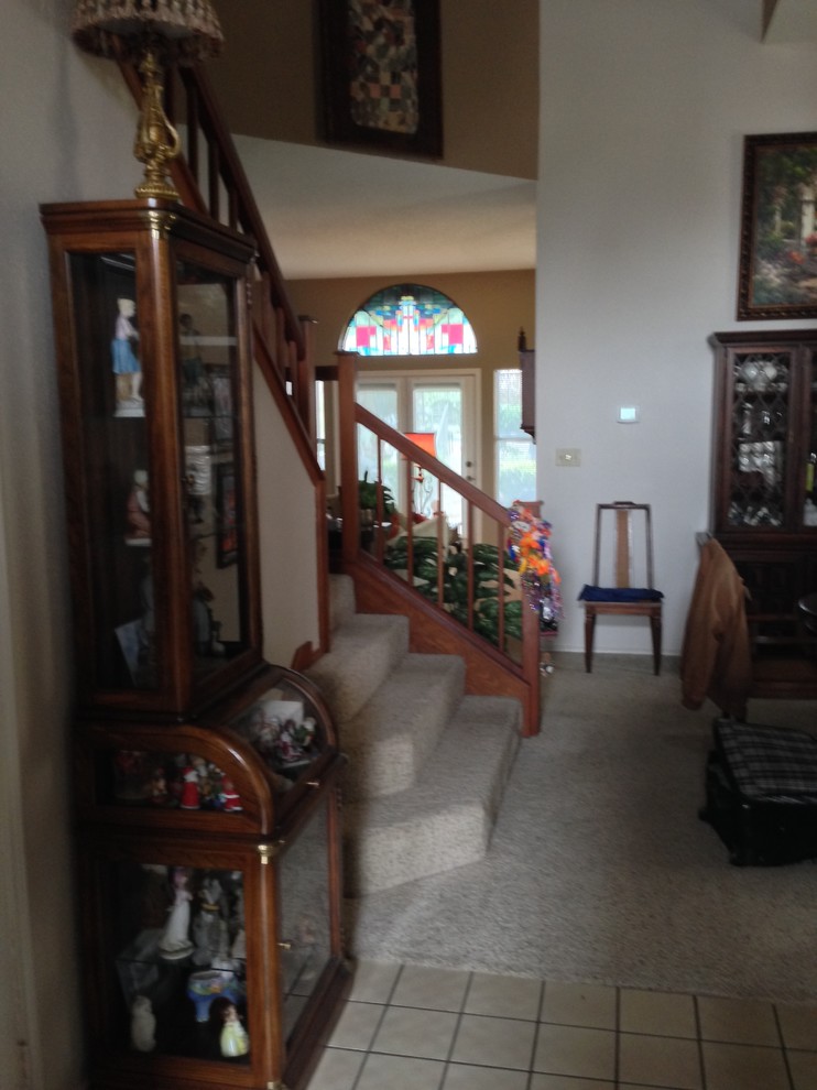 Stained Glass Film Entry Traditional with Decorative Window Film Stain