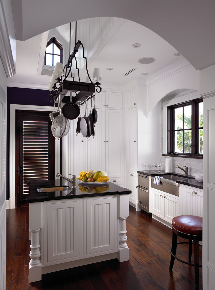 Stainless Steel Apron Sink Kitchen Traditional with Farmhouse Kitchen High Ceiling