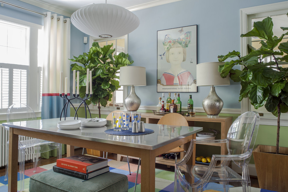 Stainless Steel Dining Table Dining Room Transitional with Bar Cart Bar Tray