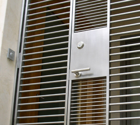 Stainless Steel Gates Entry Modern with Custom Door Doorbell Doorway
