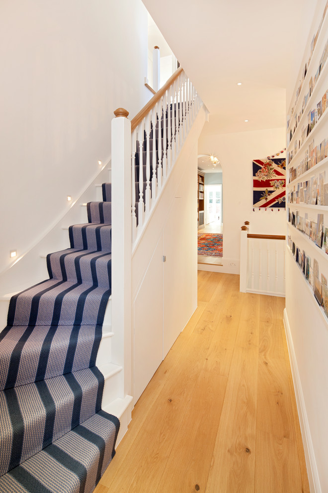 Stair Runner Ideas Staircase Traditional with Blue Blue Rug Display
