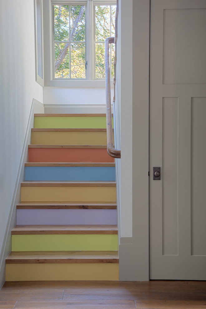 Stair Tread Ideas Staircase Eclectic with Accent Stairs Color Colored
