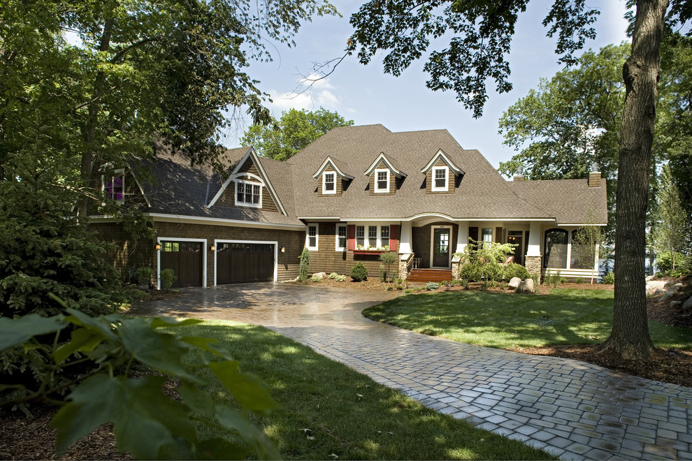 Stamped Concrete Driveway Exterior Traditional with None 