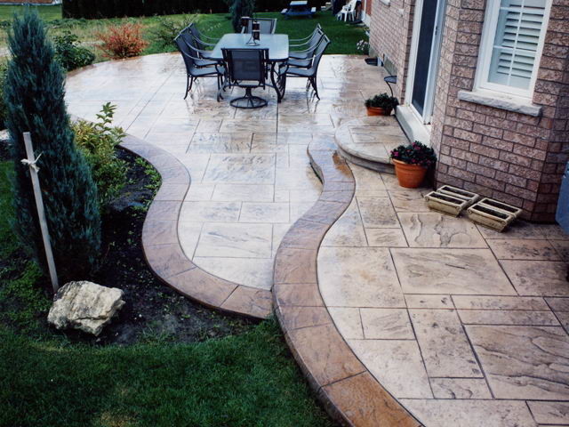 Stamped Concrete Ideas Patio Contemporary with None 