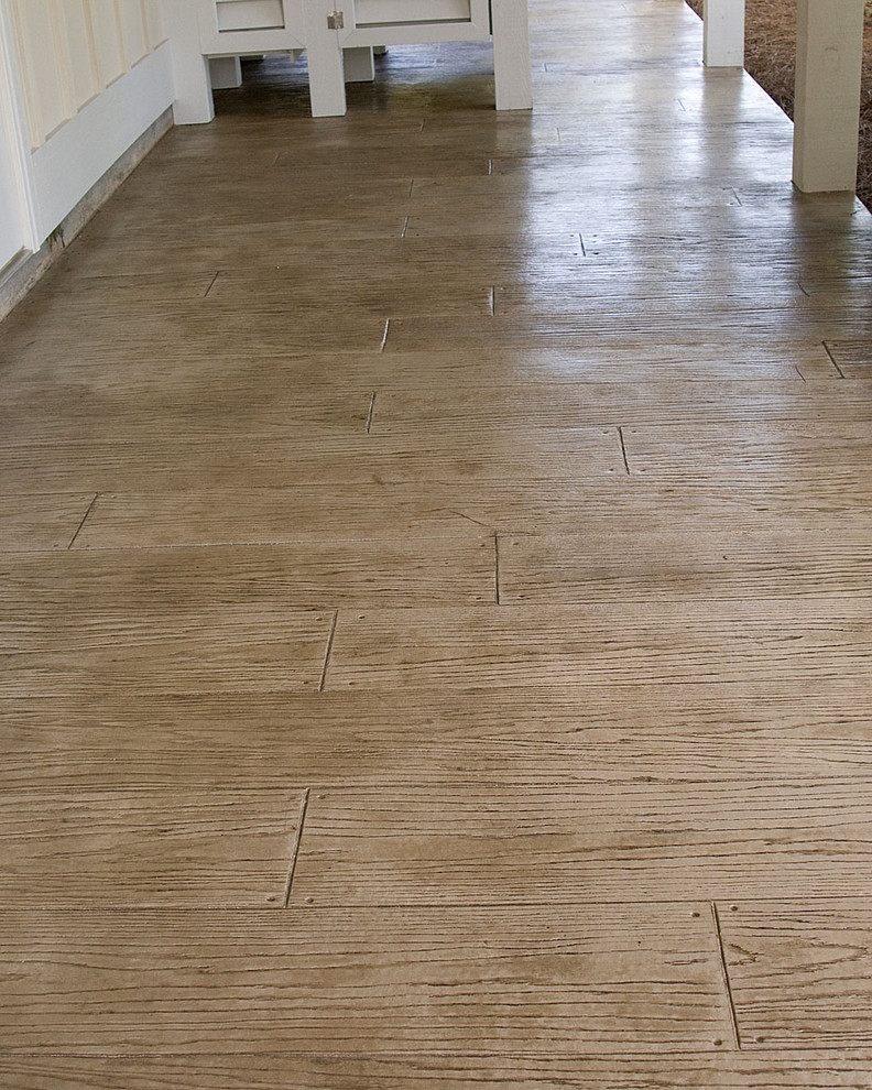 Stamped Concrete Ideas Patio Eclectic with None 