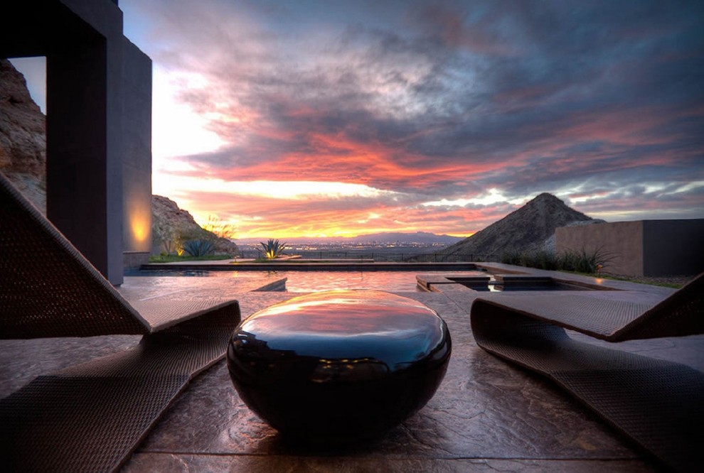 Stamped Patio Ideas Patio Contemporary with Backyard Coffee Table Concrete